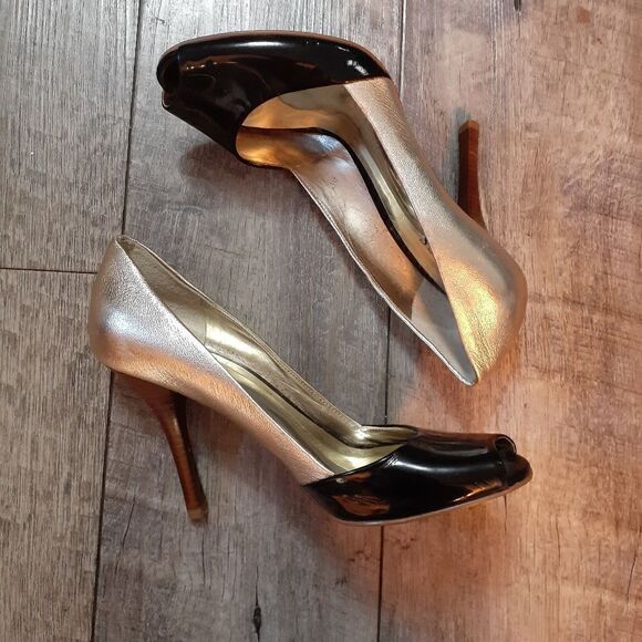 Guess By Marciano Patent Leather Peep Toe Heels - Picture 12 of 14